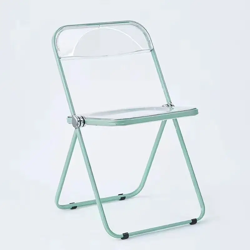 

Transparent Chair Acrylic Fashion Chair Modern Milk Tea Dining Chair Stool Folding Restaurant Furniture