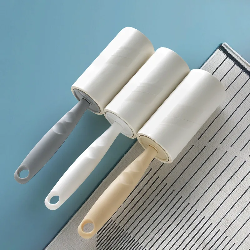 Tearable Roll Paper Sticky Roller Dust Wiper Pet Hair Clothes Carpet Tousle Remover Replaceable Cleaning Brush Accessories