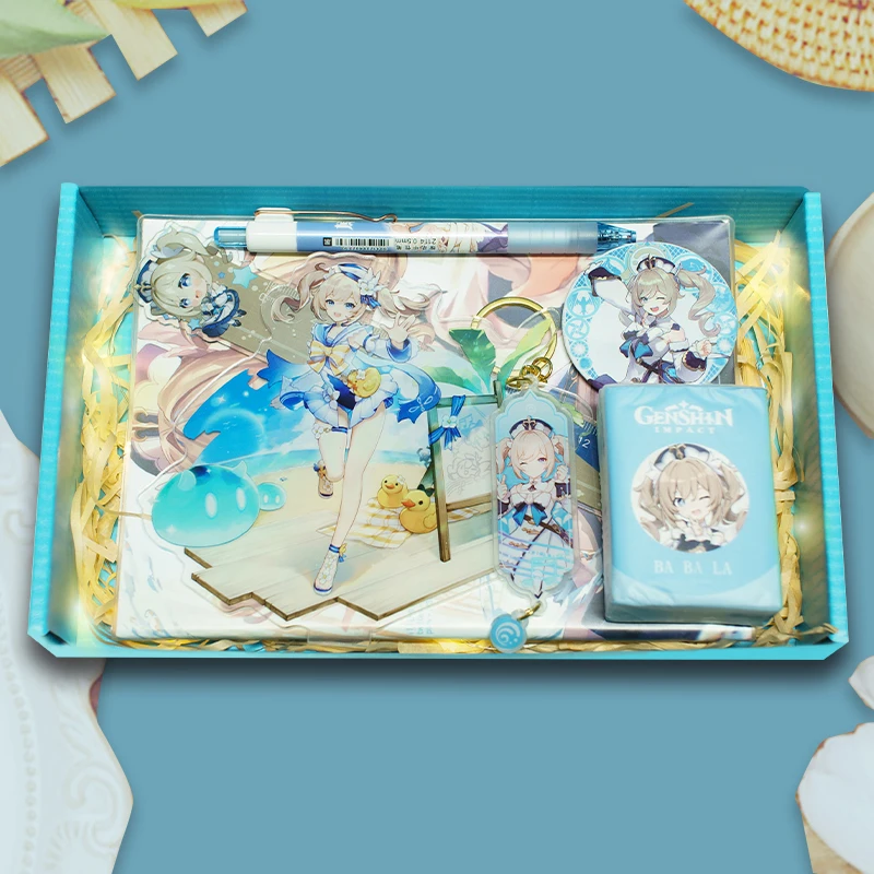 Genshin Impact Keychain Gift Box Furina Nahida Xiao Wanderer Al Haitham Lyney Acrylic Stand Model Plate Cosplay Fans Gifts