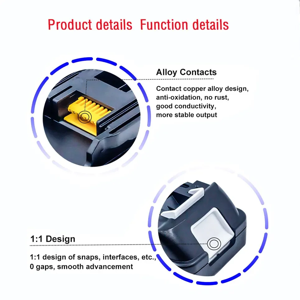 Oryginalny akumulator Makita 18V 5.0Ah Li-Ion BL1830 BL1815 BL1860 BL1840 194205 -3 Wymienna bateria do elektronarzędzi