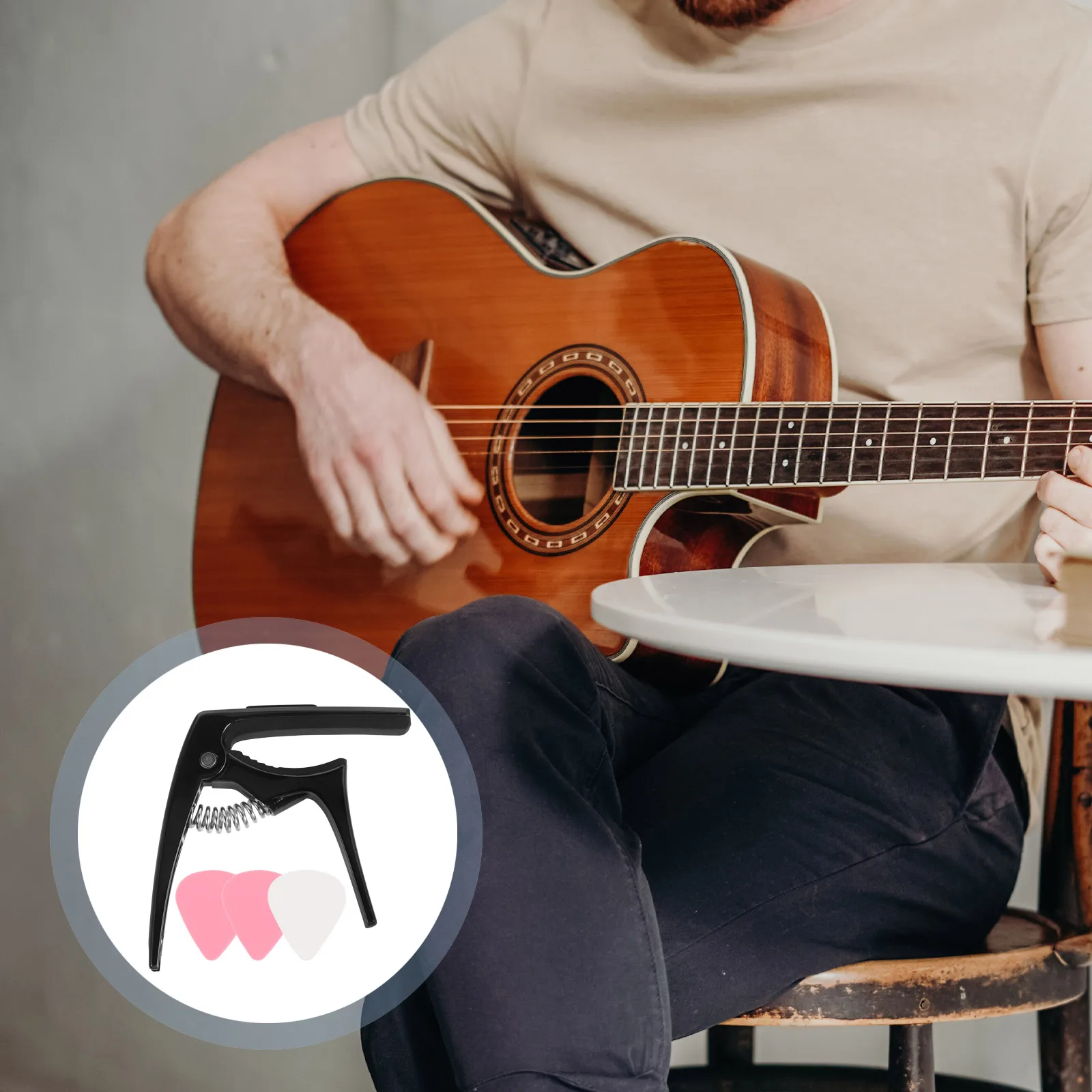 

Universal Guitar Capo Tuner Metal Lightweight Tuning Clip For Acoustic Classical Electric Capo Picks Set Accessory Ukulele Clamp