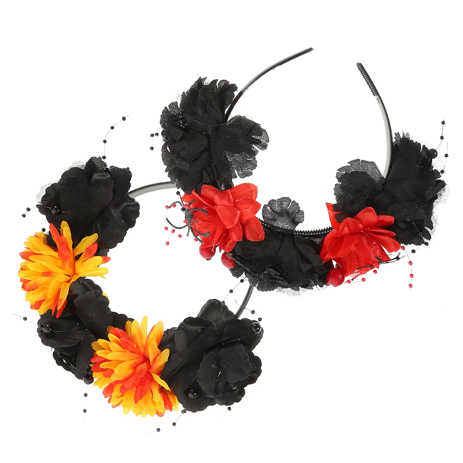 2 Pcs Garlands for Decor Halloween Headband Women Headdress Flower Hair Accessories