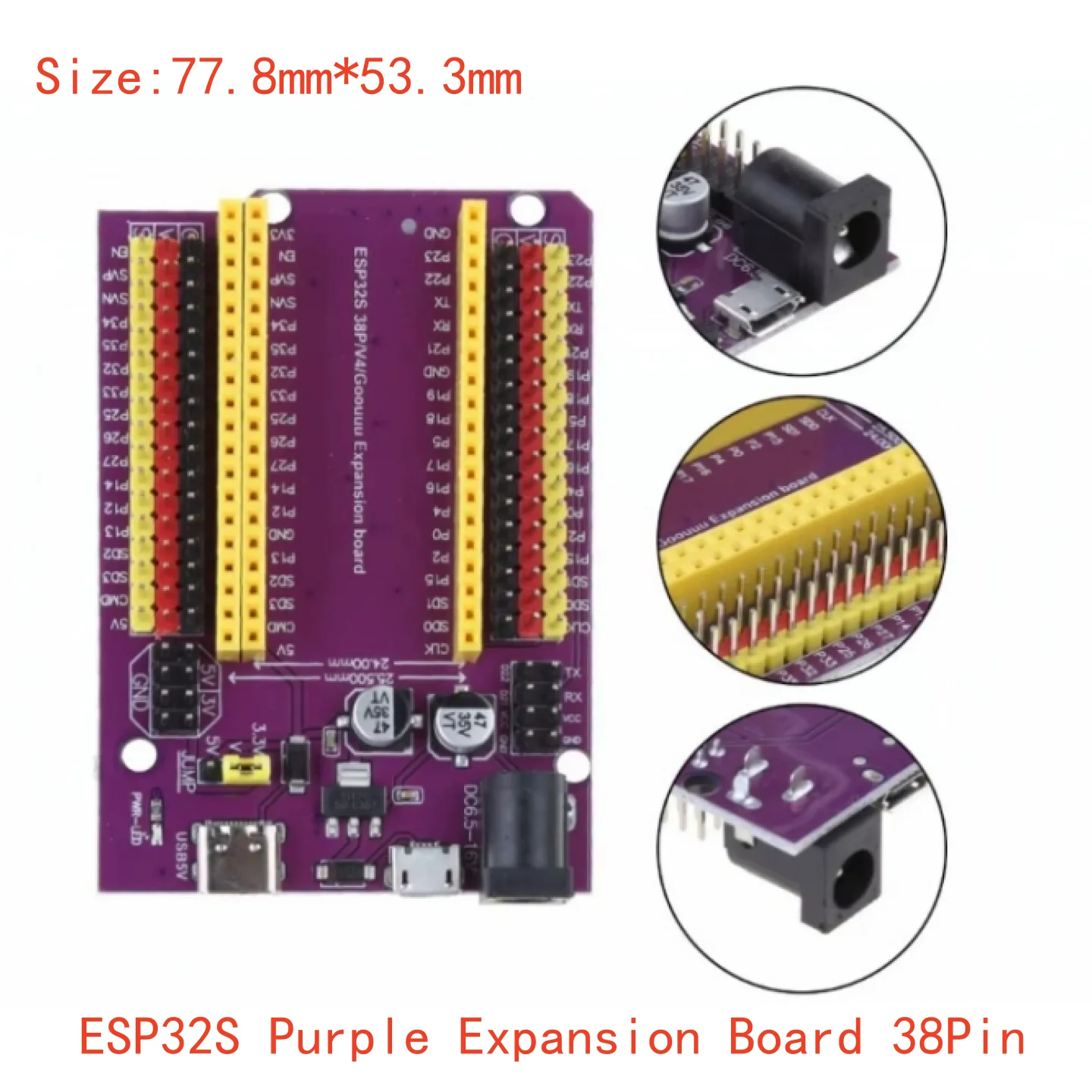 ESP-32 Entwicklungsboard WIFI+Bluetooth 2-in-1 Dual-Core-CPU Niedriger Stromverbrauch ESP32 ESP-32S 2,4 GHz – Detail 11