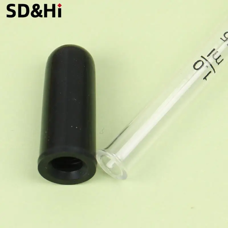 5pcs Multi-purpose Droppers Glass Scale Dropper Rubber Head Scale Pipette Dropper Essential Oil Bottle Straw For School Home