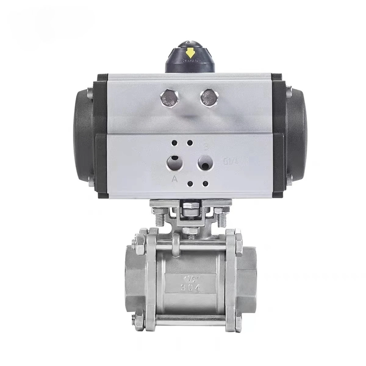 Valvola a sfera da 2 pollici attuatore pneumatico DN15-DN100 personalizzabile in acciaio inossidabile per valvole di controllo ODM OEM per supporti idrici
