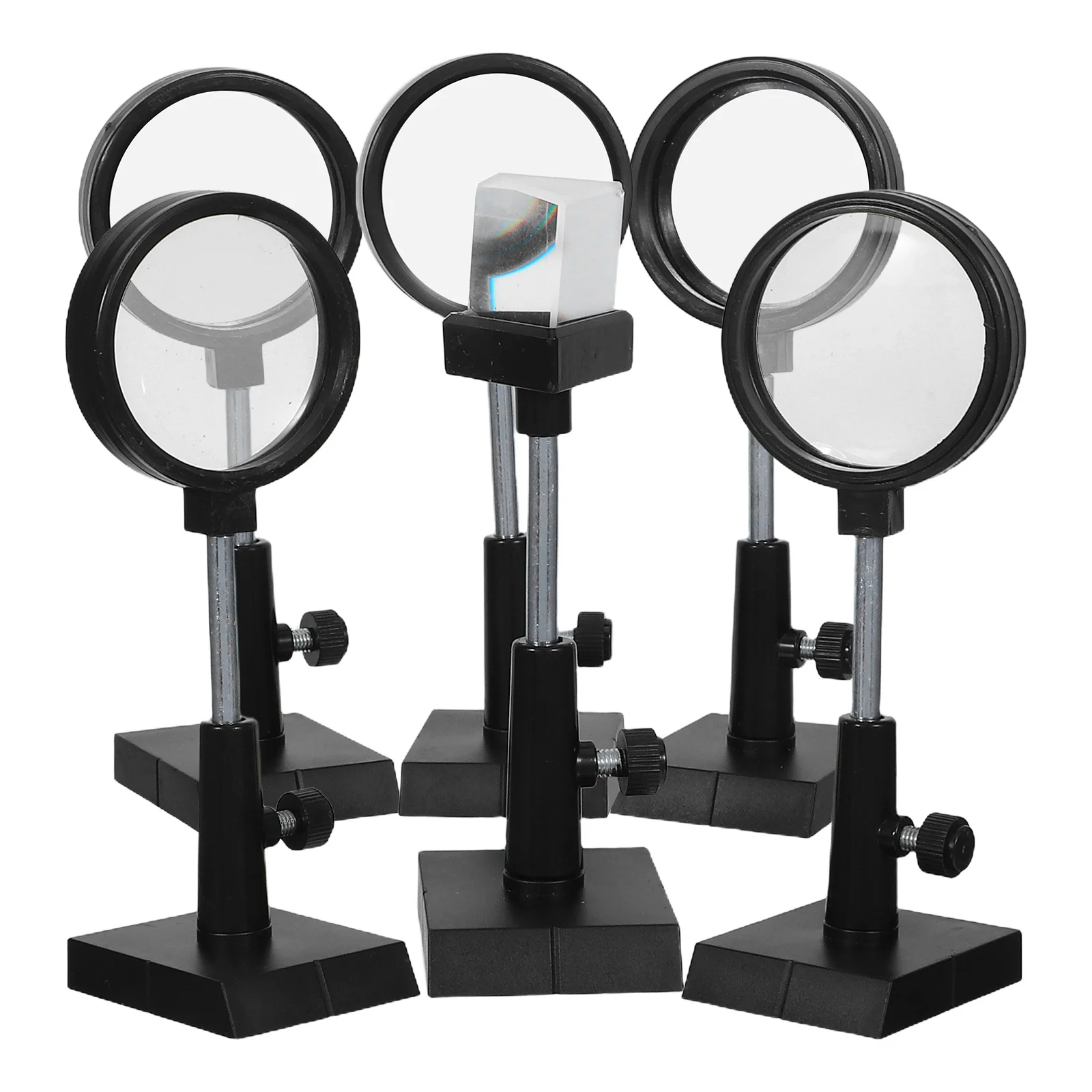 1Set Optical Experiment Kit Convex Concave Lens Plane Mirror Prism Physics Classroom Equipment Physics Science Tool for Learning