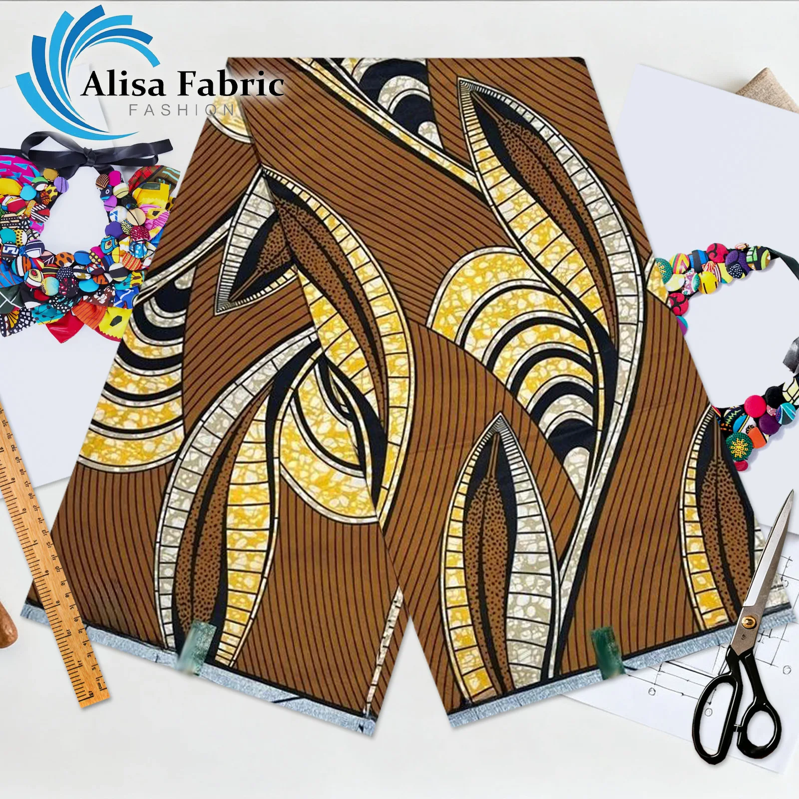 

2025 New arrivals nigerian super fabric original soft cotton material African wax fabric high quality 6yards for party dress