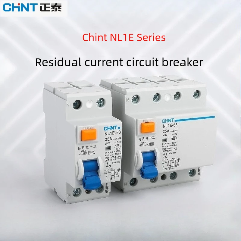 Genuine CHINT NL1E-63 3-Phase Leakage Breaker 2P/4P 25A/40A 220V Reliable Safety Switch for Residential Wiring