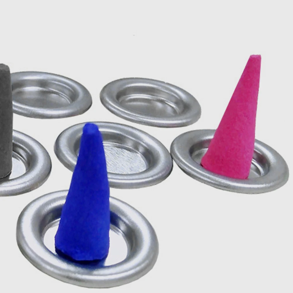 

150pcs Metal Tray For Cones Small Holder Desktop Adornment Compact Plate Home Decor Retro Style Portable Aroma Plate