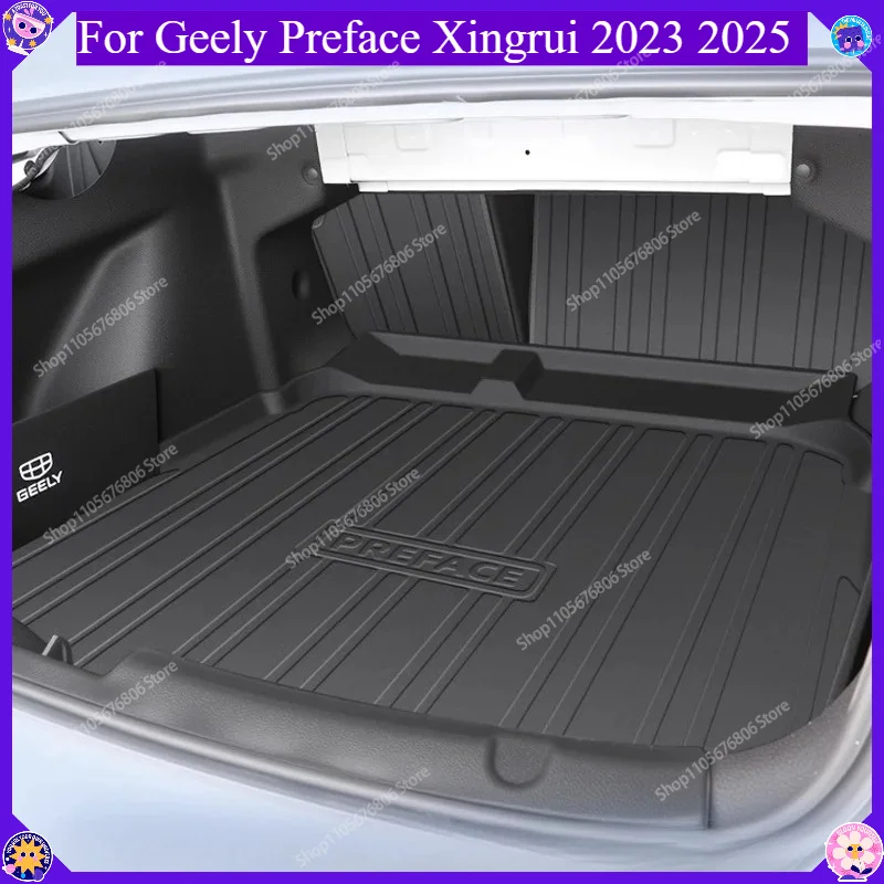 Waterproof TPE Trunk Mat for Geely Preface Xingrui 2025 2026 Custom Fit Cargo Liner Non-Slip Boot Mat Car Interior Accessories