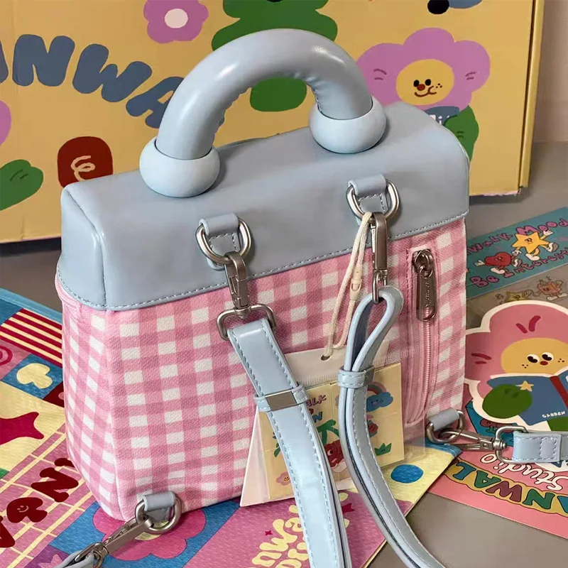 Damska Nowa Bsg Nowa Słodka Dziewczęca Różowa Torba na Ramię Codzienna Mała Torebka Plecak Uroczy Studencki Mały Tornister Słodki Styl