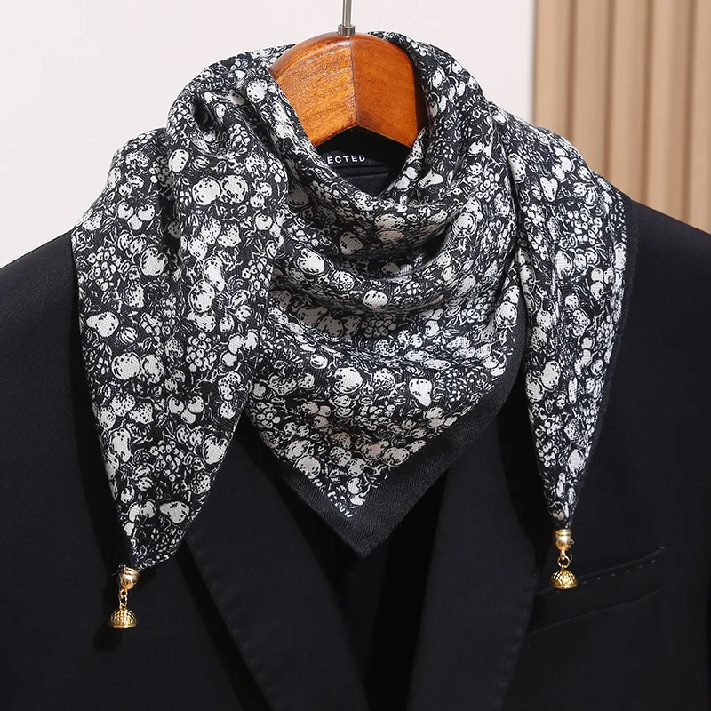 ผ้าพันคอไหมสามเหลี่ยมแม่เหล็กอบอุ่น - เครื่องประดับฤดูหนาวอเนกประสงค์เพื่อสไตล์และความสบาย