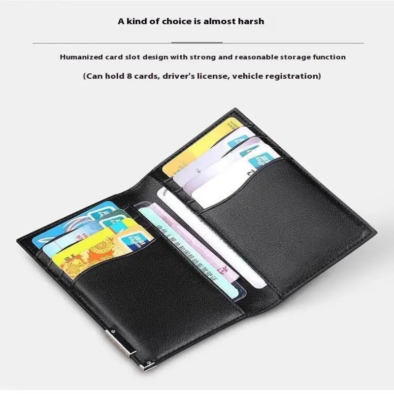 Портативный мужской кошелек с блокировкой RFID, тонкий металлический зажим для денег, держатель для карт, минималистичный передний карманный кошелек для студентов, удостоверений личности