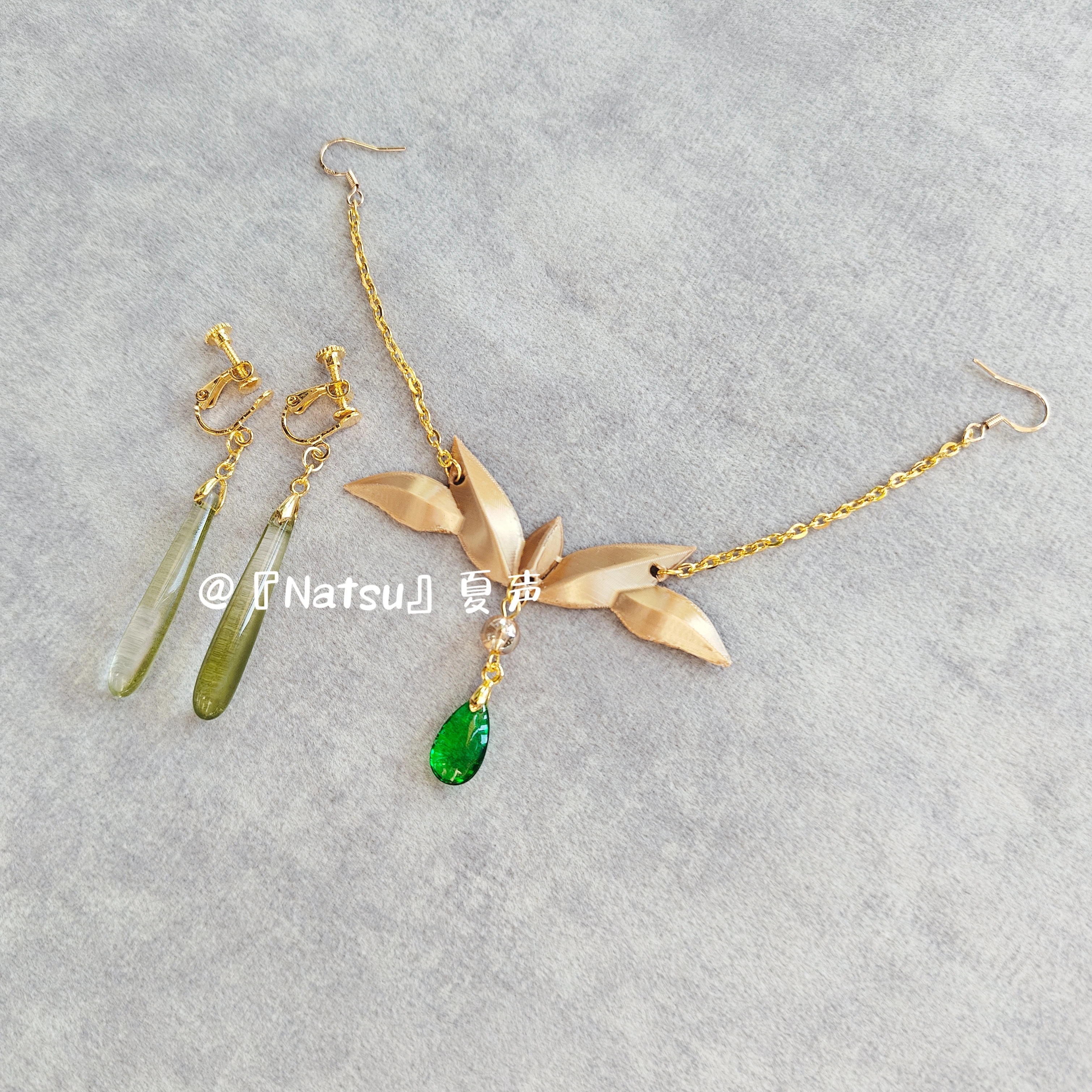 Anime onmyoji Momo Necklace Earrings Pendant Fans Gift Cosplay Ear Clip Props For Women Men Jewelry Birthday Gift view 4