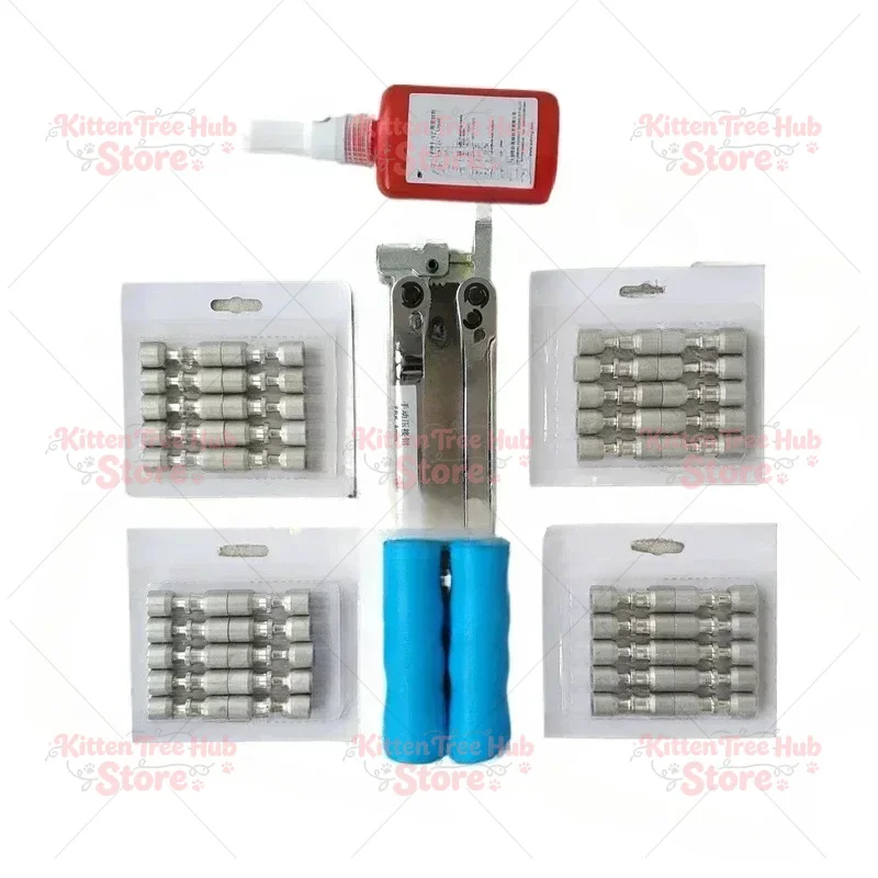 C Refrigerator Repair Tool Set - Welding-Free Composite Ring Sealing Liquid FRK Press Plier with 50/80 Pcs Lock Ring