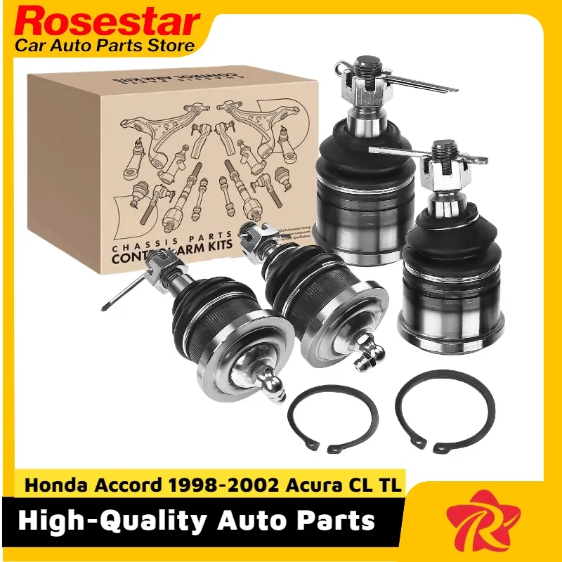

4PCS Upper & Lower Ball Joint for Honda Accord 1998-2002 Acura CL TL Isuzu Oasis 51220SM1A02,51220SM1AO2,51220SM4003,51220SM4013