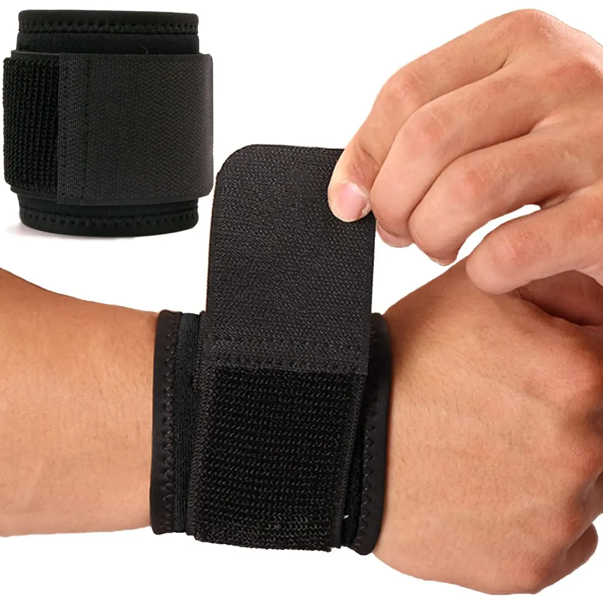 Brace, 2 PACK Wrist Wraps for Carpal Tunnel for women and men. Wrist Straps for Weightlifting, Working Out and Pain Relief