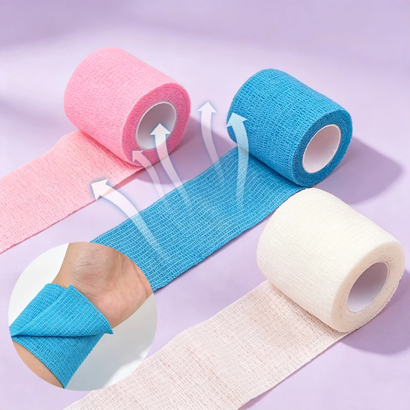 Fruit Printed Self‑Adhesive Elastic Bandage Non‑Woven Cohesive Tape Sports Wrist Finger Ankle Protection Wrap Tattoo Grip Tape