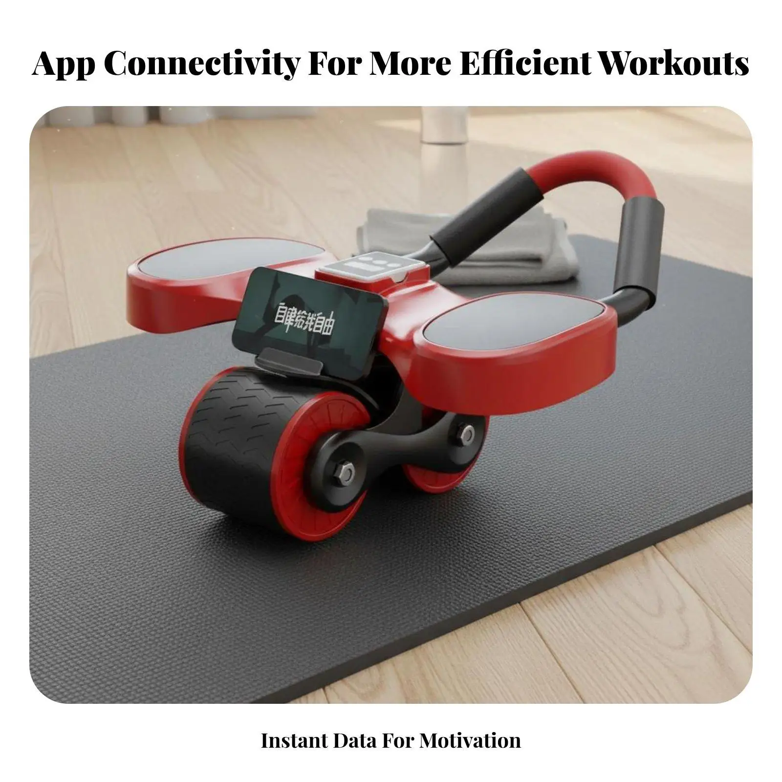 Abdominal Exercise Roller with Elbow Support for Beginners Automatic Return Core Wheel with Counter for Stable Home Gym Training