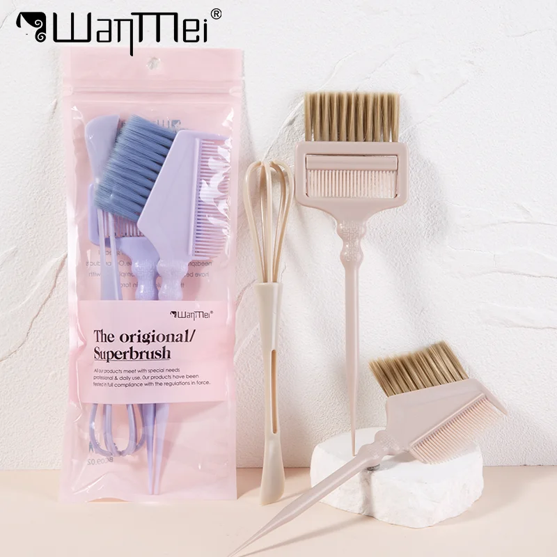 

3 шт./компл., профессиональная кисть для окрашивания волос, нескользящая цветная кремовая смесь, стержень для мешалки, кисть для окрашивания с расческой, инструменты для укладки, салон