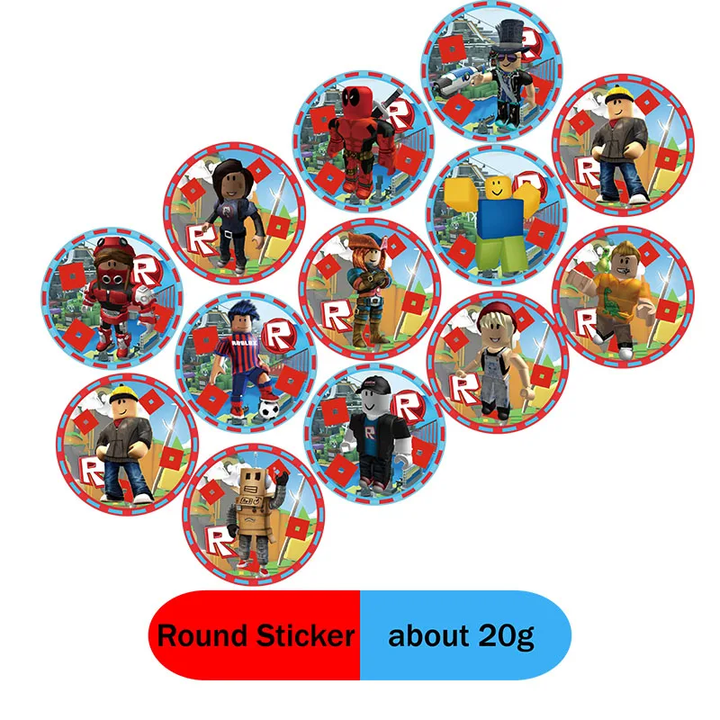 Roblox Thema Geburtstags feier Pappbecher Teller Dekoration für Kinder Spielzeug Geschenk verpackung Banner Waben Tattoo Aufkleber Lieferungen – Detail 2