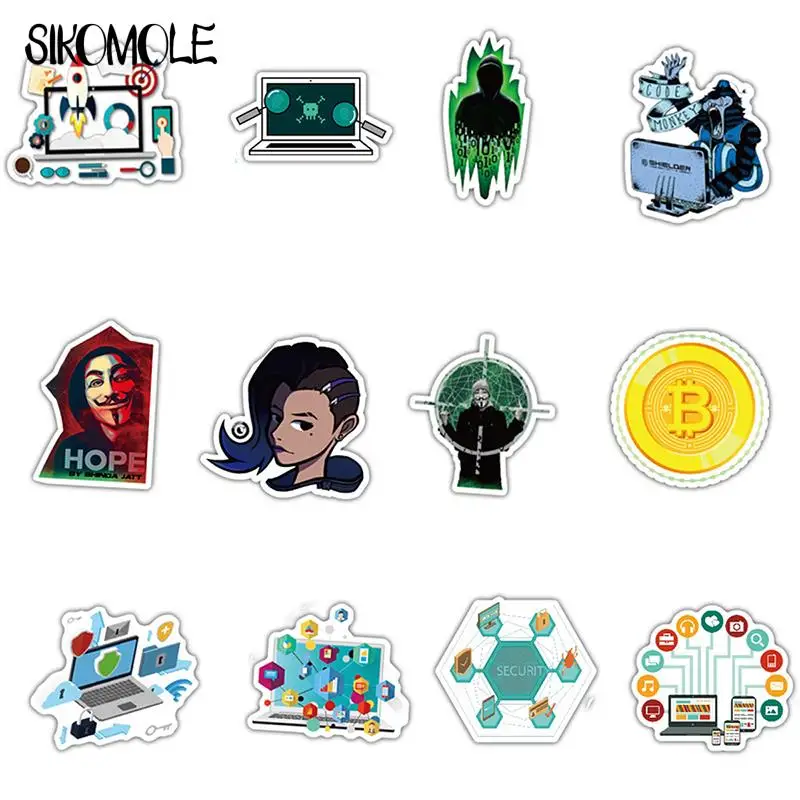 10/30/50PCS Hacker Graffiti Stickers Geek Java Programming DIY Toy Luggage Laptop Motorcycle Skateboard Bicycle Decal Sticker F5