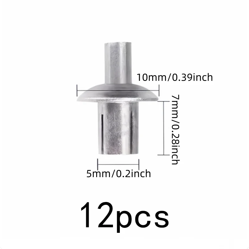No Special Tools Required Blind Hammer Rivets 12 pcs 5*7mm, perfect for Furniture Assembly, Hammer Strike Installation
