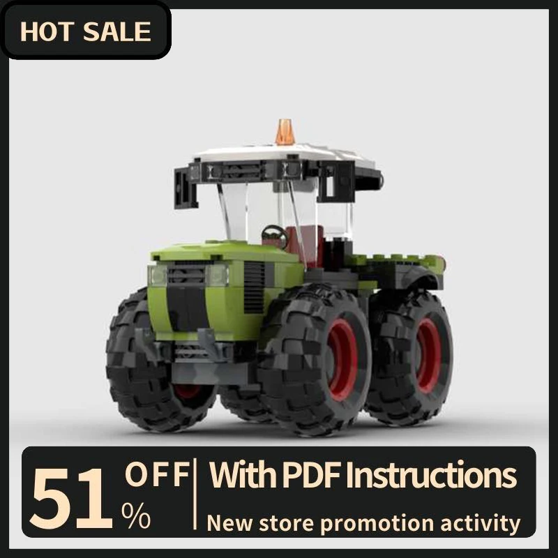 

New 210Pcs Moc Claas Xerion 4500 Tractor Trailer Model Diy Creative Ideas Child Toy Birthday Gifts Technology Building Blocks