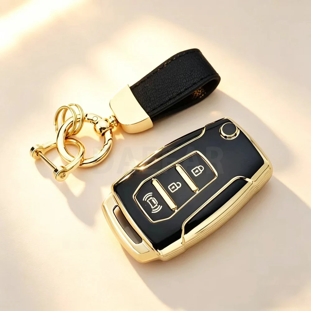 TPU Car Flip Key Case Cover for SsangYong Kyron 2 Sanka Actyon Korando Tivoli 2020 Musso Korea Car Key Shell Fob Bag Accessories