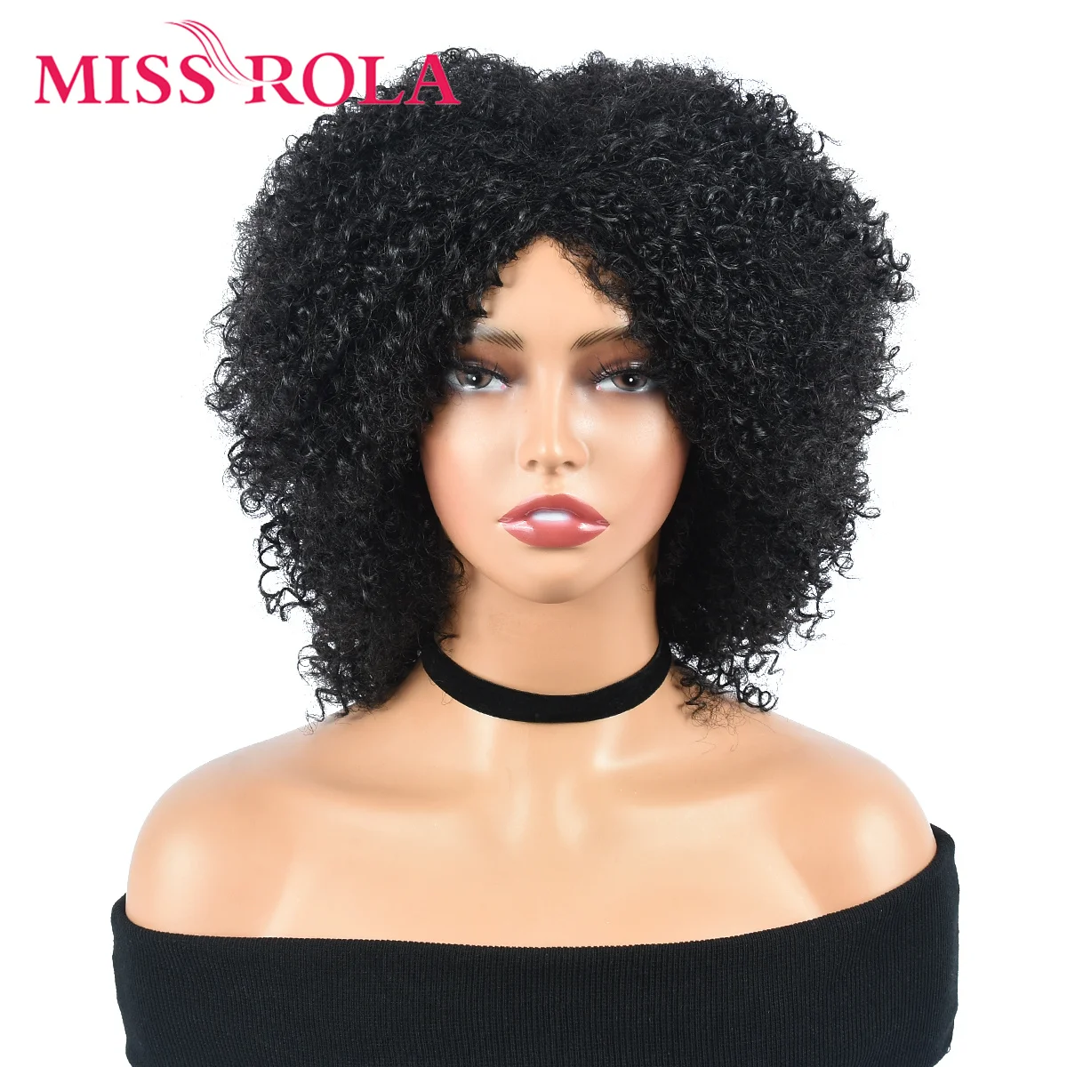 

MISS ROLA Synthetic Wig For Black Women Curly Wave Wigs Natural Color For Women Curly Wave Wigs