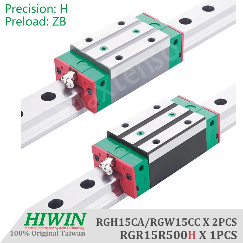 Genuine HIWIN RGH15CA RGW15CC Sliders Linear Guides Rail Heavy-load H Class CNC Machine Center Precision High Rigidity Roller ZB