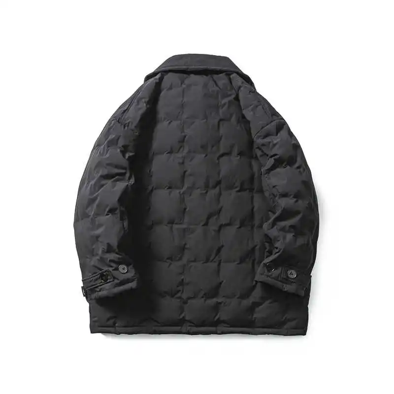 الشتاء الرجعية 90% الأبيض بطة أسفل سترة خفيفة الوزن الرجال العصرية 2025 معطف القطن الدافئ