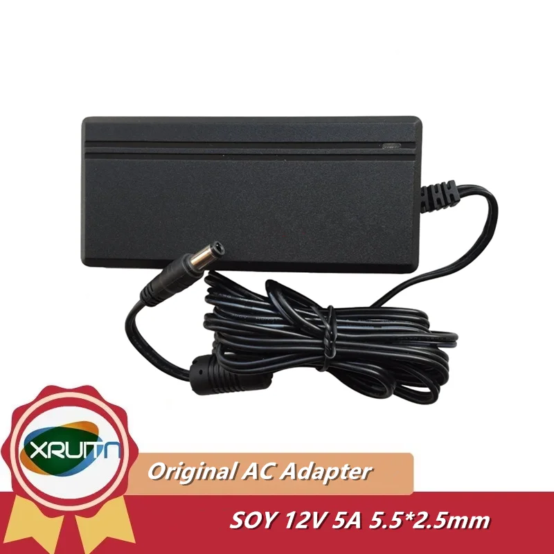 

60W Genuine Switching Adapter SOY-1200500/ SUN-120050 Charger For MSI Optix AG32C AG32CQ 32” LED Monitor Power Supply 12V 5A 4A