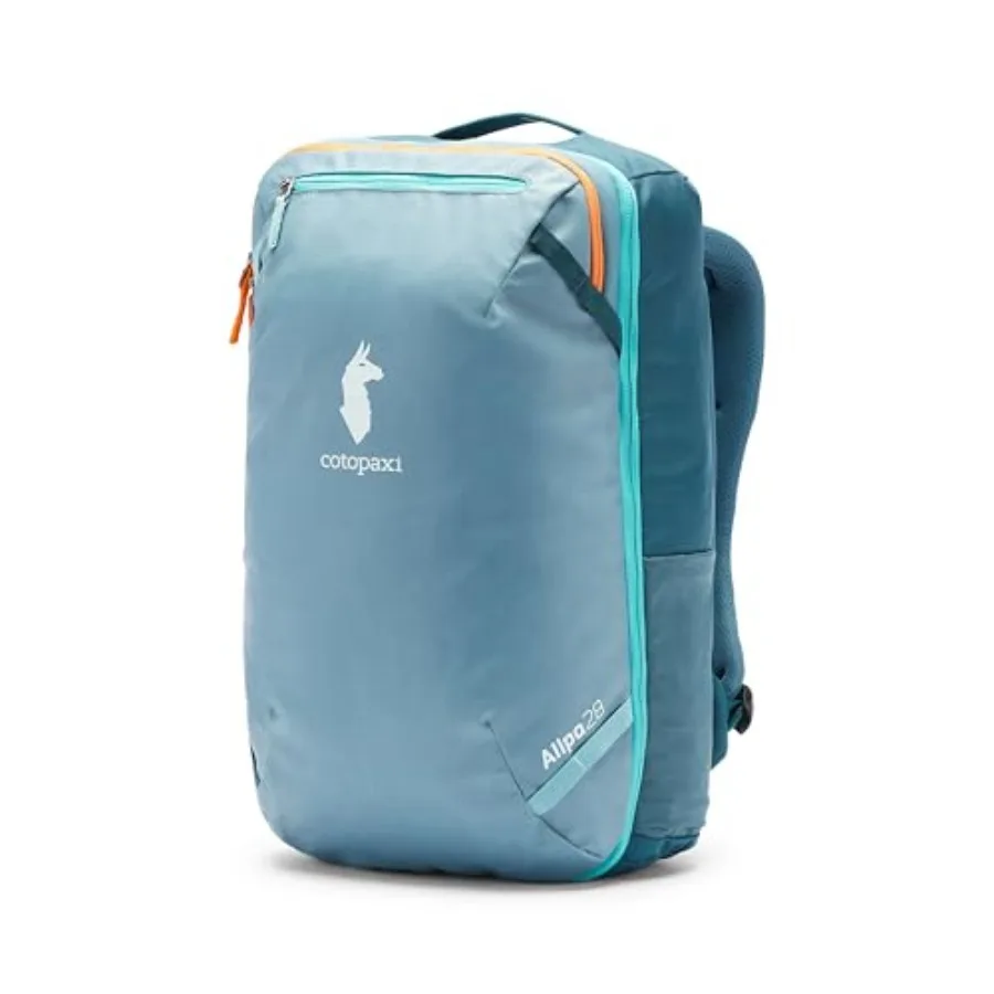 

28L Travel Pack Blue Spruce and Abyss for Outdoor Adventures Durable Polyester Material Lightweight and Water-Resistant