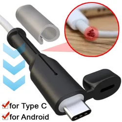 Soft Silicone Cable Winder Protectors for Dual USB C Android Charging Cable Saver Cord Organizer Wire Anti Break Protection