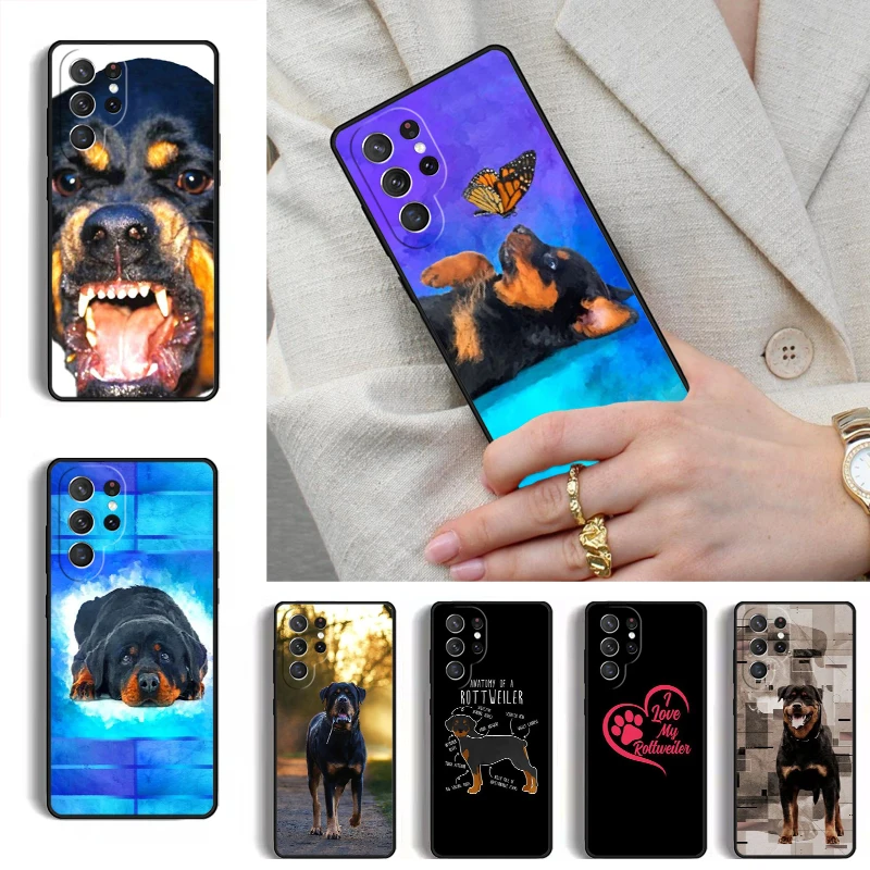 Rottweiler Dog Phone Case for Samsung Galaxy S26 S25 Ultra S24 S23 S22 S21 Plus Note 10 Bumper Cover