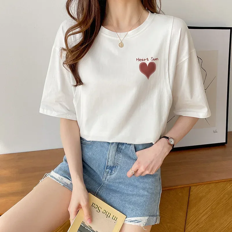 Tops Summer Light Women's Round Neck T-shirt Outdoor Clothing Breathable graphic t shirts women clothing Summer Streetwear Y2K