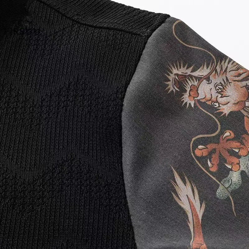 2026 Men's Spring And Autumn Two-Piece Pullover Fashionable Young Man's Personalized Casual Thin Shirt Sweater 50 KG-100 KG