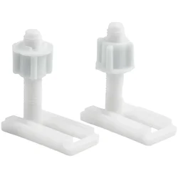 1 Set Toilet Seat Hinge Bolts Screw Fixing Fitting Kit Plastic Toilet Lid Hinge Repair Bolts Bathroom Accessories