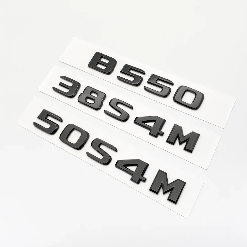 Glossy Black 50S4M 38S4M 40S 60S B550 850S ABS Emblem for Mercedes Benz Brabus S W221 W222 W223 Car Trunk Badge Logo Sticker