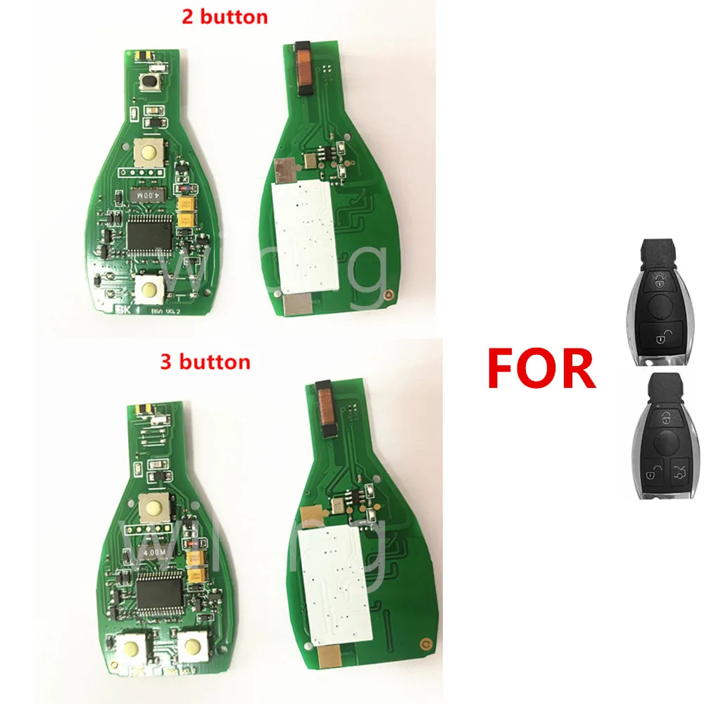 Mando A distancia de coche para Mercedes Benz, 1 piezas, mando A distancia de 2/3 Mhz, 433Mhz, para Mercedes Benz Clase A, C, E, S, NEC, estilo BGA