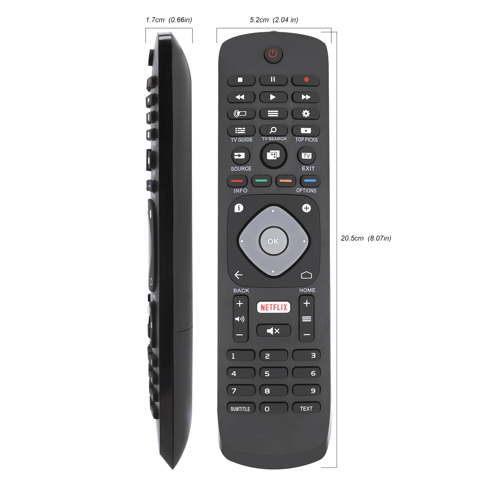 New Replacement Universal Remote Control with Netflix Buttons Controller Replacement for Philips Smart TV, TV LCD LED TVs