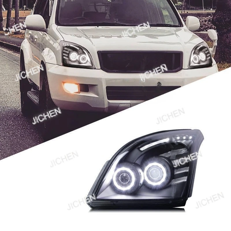 

2700 фара в сборе LC120 модифицированная ксеноновая лампа с линзами «ангельский глаз»