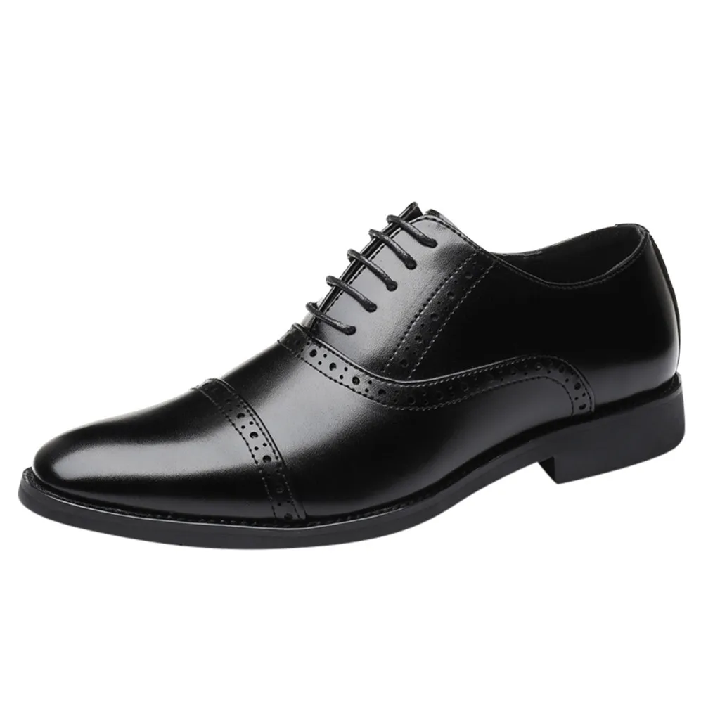 Fashion Men Shoes Leather Wedding Classic Leather Shoes for Men Men Casual Shoes Leather Low Cut Boot Mens Leather Shoes Dress