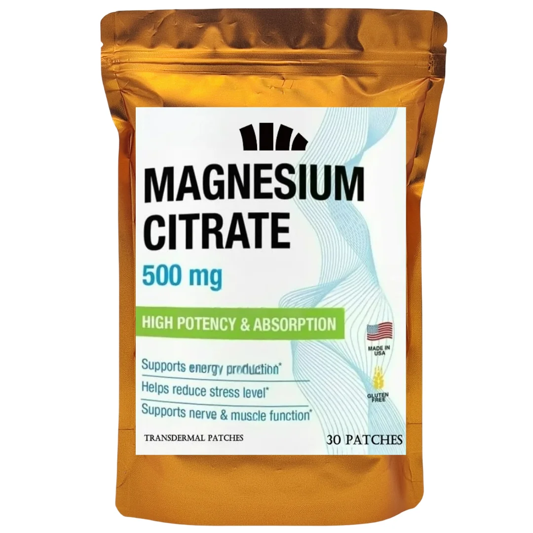 30 Patches Magnesium Citramate - Magnesium Transdermal Patch With Added Citrate - Supports Muscle, Joint And Heart Health