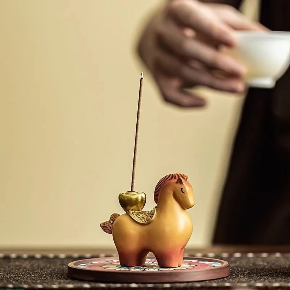 جديد مادة الراتنج زودياك المهر البخور الموقد الزينة تصميم الإبداعية البخور عصا حامل المهر شكل الموقد 2026 الحصان العام #5