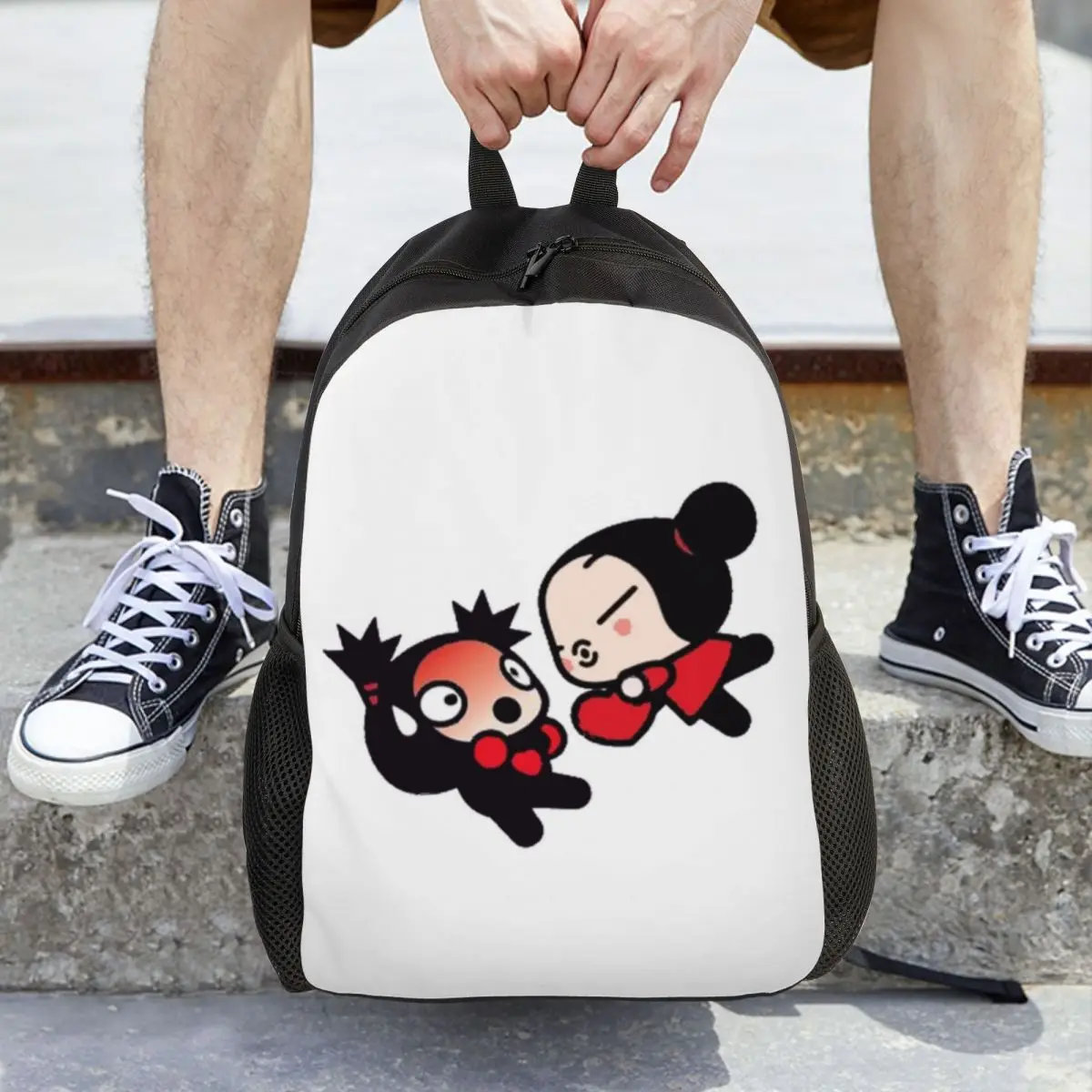 

Pucca Pucca Backpack Daypack Large Capacity Kids BookBag School Bag Shoulder Bags for Men Women