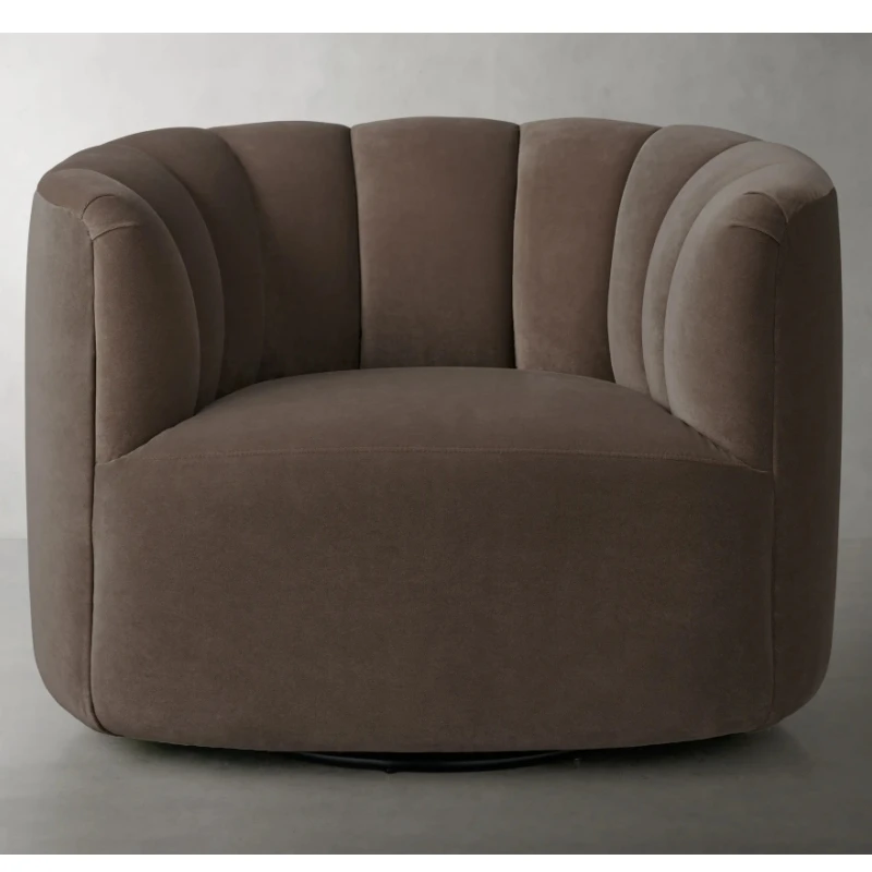 

Luxury New Arrival Modern Upholstered Swivel Chair Indoor Living Room Leisure Recliner Furniture