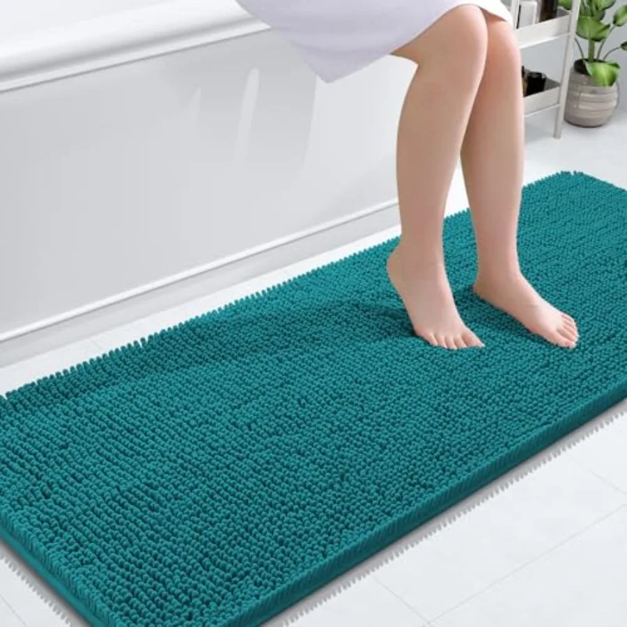 

Коврики для ванной 59x24, мягкие, впитывающие, из шенилла, с резиновой основой, быстросохнущие, машинная стирка, длинные коврики для ванной комнаты