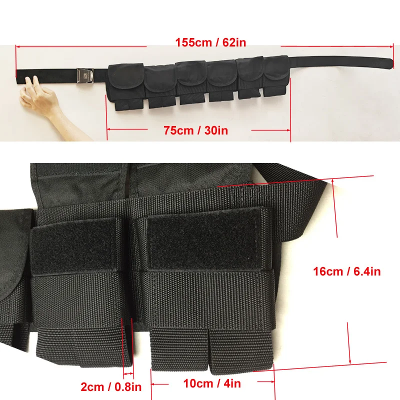 SCUBA Diving 6 Pocket Weight Belt with Buckle Exclusive for Diving Equipment securely stores essential items